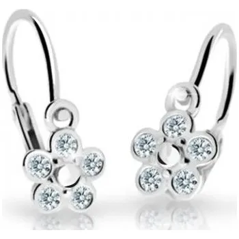 Náušnice Cutie Diamonds Dětské náušnice z bílého zlata Květiny s brilianty DC2744-10-10-X-2 + 2 měsíce na vrácení zboží