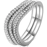 MOISS Trojitý stříbrný prsten se zirkony R00023 54 mm + 2 měsíce na vrácení zboží