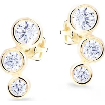 Náušnice Cutie Diamonds Slušivé náušnice ze žlutého zlata s diamanty DZ8030-30-00-X-1 + 2 měsíce na vrácení zboží