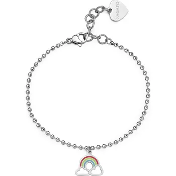 Módní doplněk S'Agapõ Hravý ocelový náramek s duhou Smile SSM011 + 2 měsíce na vrácení zboží