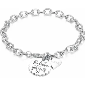 Náramek S'Agapõ Ocelový náramek s přívěsky Happy SHAM12 + 2 měsíce na vrácení zboží