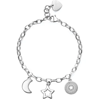Náramek S'Agapõ Kouzelný ocelový náramek s přívěsky Happy SHAR11 + 2 měsíce na vrácení zboží