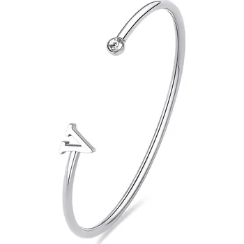 Náramek S'Agapõ Otevřený pevný náramek s písmenem V Click SCK232 + 2 měsíce na vrácení zboží