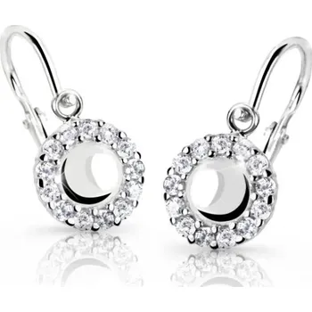 Náušnice Cutie Diamonds Blyštivé dětské náušnice z bílého zlata s brilianty DC2750-10-10-X-2 + 2 měsíce na vrácení zboží