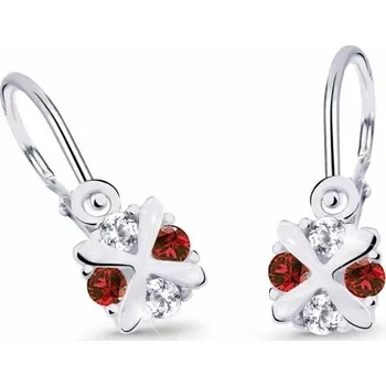 Náušnice Cutie Jewellery Dětské náušnice z bílého zlata C2153-10-X-2 červená + 2 měsíce na vrácení zboží