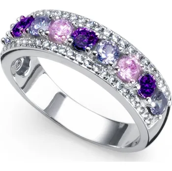 Šperk Oliver Weber Třpytivý stříbrný prsten s kubickými zirkony Balance 63269 52 mm + 2 měsíce na vrácení zboží