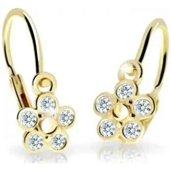 Náušnice Cutie Diamonds Dětské náušnice ze žlutého zlata Květiny s brilianty DC2744-10-10-X-1 + 2 měsíce na vrácení zboží