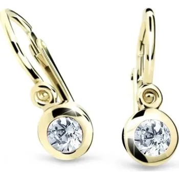 Náušnice Cutie Diamonds Dětské náušnice ze žlutého zlata s brilianty DC1537-10-00-X-1 + 2 měsíce na vrácení zboží