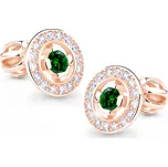 Cutie Diamonds Jedinečné náušnice z růžového zlata se smaragdy a diamanty DZ6413-1988-30-SM-X-4 + 2 měsíce na vrácení zboží