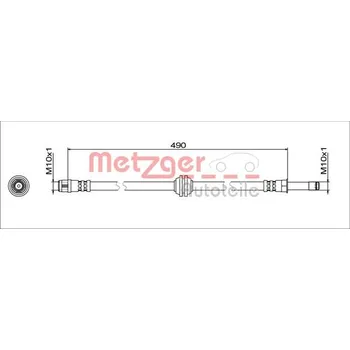 Brzdová hadice Brzdová hadice METZGER 4111781
