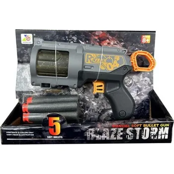 Hračka Pistole na pěnové náboje 17 cm 5 nábojů