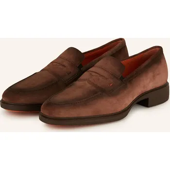 Pánské mokasíny Santoni Pánské Mokasíny Typu Penny Easyloafer, hnědá, 41