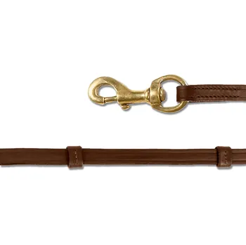 WALDHAUSEN Otěže Island w/Carabiner Waldhausen, 250 cm, brown/brass
