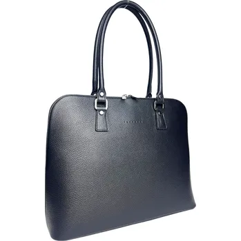 Kabelka Kožená kabelka Luca dolaro Barva: Černá se stříbrem