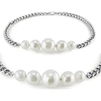 Souprava šperků MPM Ocelový náhrdelník z chirurgické oceli Necklace 7538 - SS Silver SKLAD