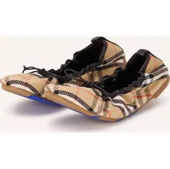 Dámské baleríny Burberry Dámské Baleríny Fawn, béžová / červená / černá, 39
