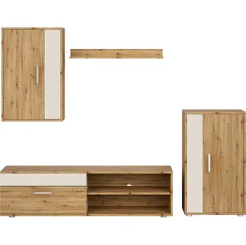 Obývací stěna Obývací stěna Halmar BENSON sestava, barva: dub artisan - kašmír (2p=1szt)