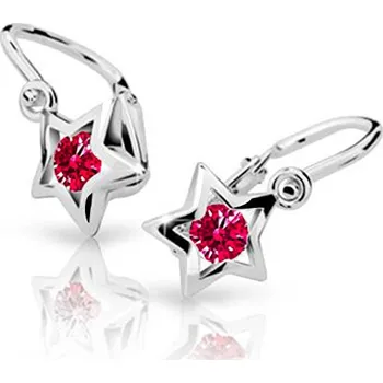 Náušnice Cutie Jewellery Dětské náušnice z bílého C1942-10-X-2 červená + 2 měsíce na vrácení zboží