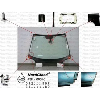 Autosklo NordGlass Čelní sklo - zelené - senzor [01/04-] ASNG 6544AGSMVZ1B + DOPRAVA ZDARMA!