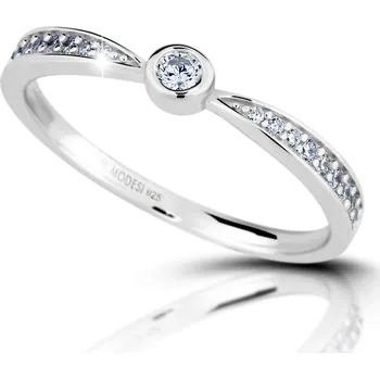 Šperk Modesi Stříbrný zásnubní prsten s kubickými zirkony M01112 60 mm + 2 měsíce na vrácení zboží