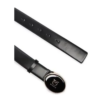 Módní doplněk Dámský pásek PINKO Round Enamel H2,8 Belt 20252 PLT01 105478.A2QL Černá xxs