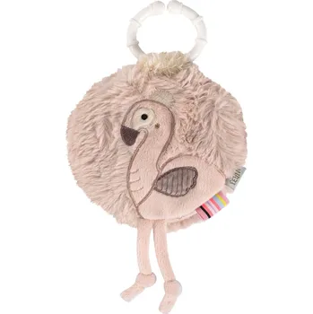 Hračka pro nejmenší BABY FEHN Plyšová knížka plameňák, Pink Baby Fehn