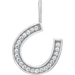 Silvego Něžný stříbrný přívěsek podkova se zirkony MWP03012 + 2 měsíce na vrácení zboží