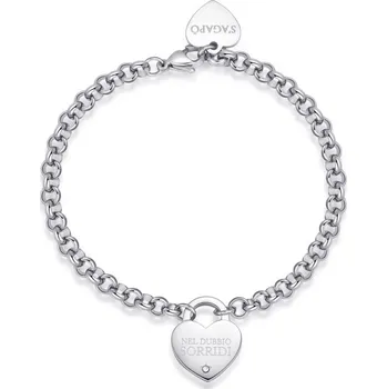 Náramek S'Agapõ Slušivý ocelový náramek se srdíčkem Be My Always SBM79 + 2 měsíce na vrácení zboží