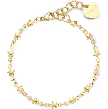 Módní doplněk S'Agapõ Pozlacený náramek s hvězdičkami Chunky SHK100 + 2 měsíce na vrácení zboží