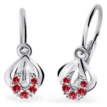Náušnice Cutie Jewellery Dětské náušnice z bílého zlata C2270-10-X-2 červená + 2 měsíce na vrácení zboží