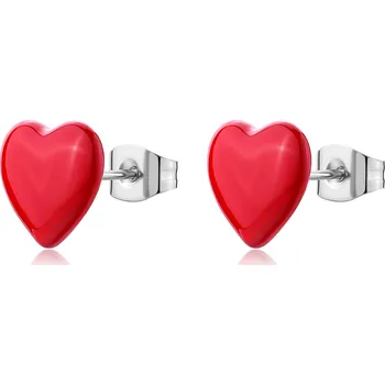 Módní doplněk S'Agapõ Zářivé ocelové náušnice ve tvaru srdce CLICK SCK300 + 2 měsíce na vrácení zboží