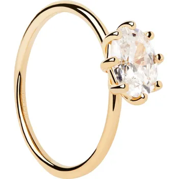 Prsten PDPAOLA Elegantní pozlacený prsten s čirým zirkonem KIM Essentials AN01-A12 50 mm + 2 měsíce na vrácení zboží