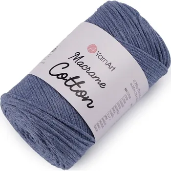 Příze Pletací příze Macrame Cotton 250 g - (761) modrá jeans