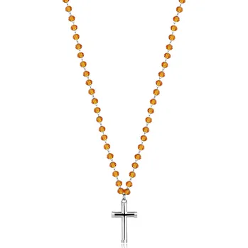 Módní doplněk S'Agapõ Korálkový náhrdelník s křížkem Shrine SSR03 + 2 měsíce na vrácení zboží