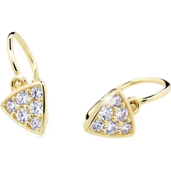 Náušnice Cutie Diamonds Třpytivé dětské náušnice ze žlutého zlata s brilianty DC2207-10-00-X-1 + 2 měsíce na vrácení zboží