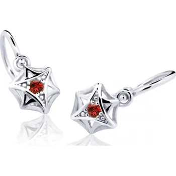 Náušnice Cutie Jewellery Dětské náušnice z bílého zlata C2209-10-X-2 červená + 2 měsíce na vrácení zboží