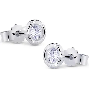 Náušnice Cutie Jewellery Něžné náušnice z bílého zlata se zirkony Z5024-20-10-X-2 + 2 měsíce na vrácení zboží