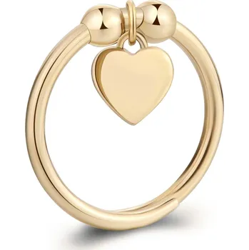 Prsten S'Agapõ Nastavitelný pozlacený prsten Srdce Feelings SFE35 + 2 měsíce na vrácení zboží