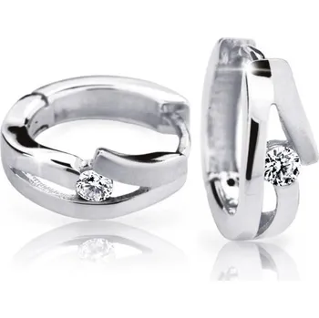 Náušnice Cutie Diamonds Slušivé kruhové náušnice z bílého zlata s brilianty DZ6483-2026-80-00-X-2 + 2 měsíce na vrácení zboží