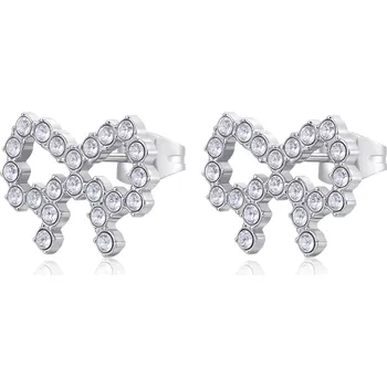 Módní doplněk S'Agapõ Ocelové náušnice mašličky s krystaly Twinkle SWN23 + 2 měsíce na vrácení zboží