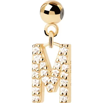 Šperk PDPAOLA Pozlacený přívěsek "M" Charms CH01-062-U + 2 měsíce na vrácení zboží