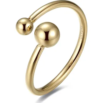 Módní doplněk S'Agapõ Minimalistický pozlacený otevřený prsten z oceli Click SCK145 + 2 měsíce na vrácení zboží