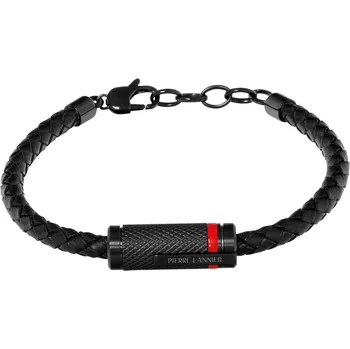 Náramek Pierre Lannier Pánský pletený kožený náramek Paddock BJ40A1551 + 2 měsíce na vrácení zboží