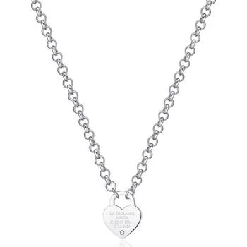 Šperk S'Agapõ Něžný ocelový náhrdelník se srdíčkem Be My Always SBM76 + 2 měsíce na vrácení zboží