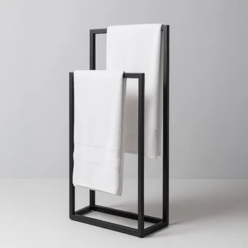 Stojan na ručníky do koupelny KS-61 černý 85x40x20 cm