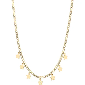 Módní doplněk S'Agapõ Pozlacený náhrdelník s hvězdičkovými přívěsky Message SSG04 + 2 měsíce na vrácení zboží