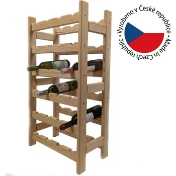 Dřevěný stojan na víno pro 24 lahví
