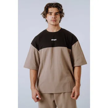 Pánské tričko NEBBIA Oversized triko POWER béžové M