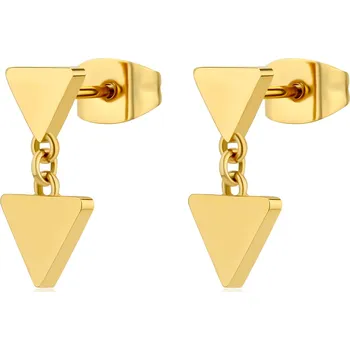Módní doplněk S'Agapõ Visací trojúhelníkové pozlacené náušnice Elysium SUM24 + 2 měsíce na vrácení zboží