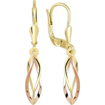 Šperk Soliter Slušivé zlaté visací náušnice 231 001 00096 + 2 měsíce na vrácení zboží